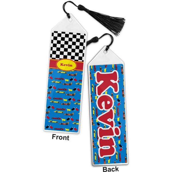 Racing Car Bookmark with tassel - Front and Back