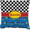 Racing Car Faux-Linen Throw Pillow 16" (Personalized)