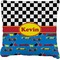 Racing Car Faux-Linen Throw Pillow 20" (Personalized)