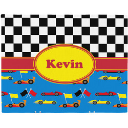 Racing Car Woven Fabric Placemat - Twill w/ Name or Text