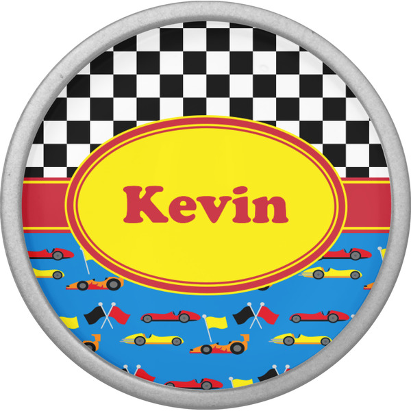 Racing Car Cabinet Knob - Nickel - Front