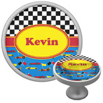 Racing Car Cabinet Knob (Silver) (Personalized)