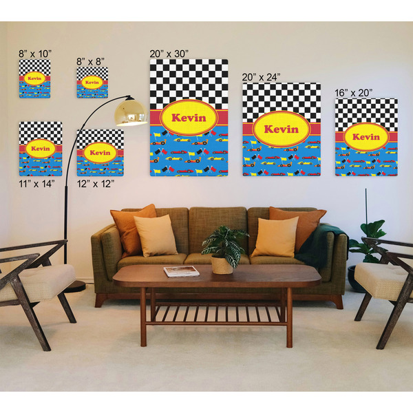 Racing Car Canvas Prints - Multiple Sizes