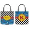 Racing Car Canvas Tote - Front and Back