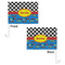 Racing Car Car Flag - 11" x 8" - Front & Back View