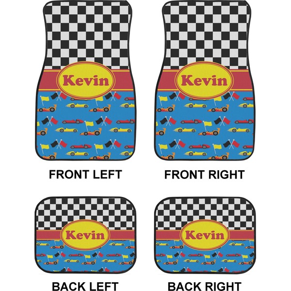 Racing Car Car Floor Mats Set (2F + 2B)
