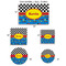 Racing Car Car Magnets - SIZE CHART