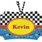 Racing Car Rear View Mirror Ornament (Personalized)