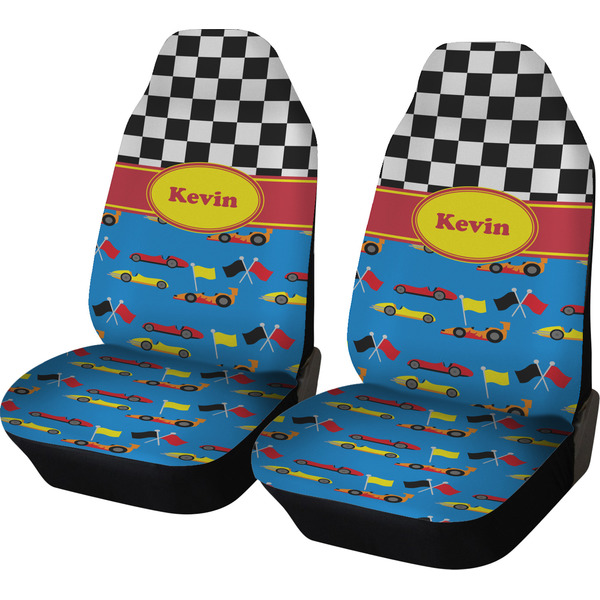 Custom Racing Car Car Seat Covers (Set of Two) (Personalized)