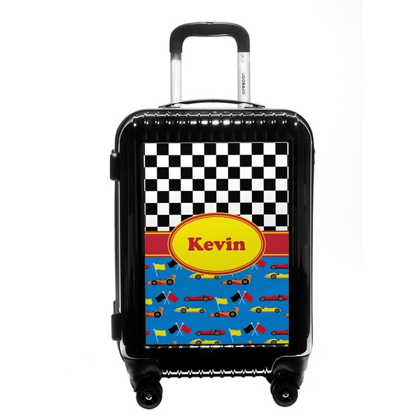 Custom Racing Car Carry On Hard Shell Suitcase (Personalized)