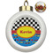 Racing Car Ceramic Ball Ornaments - Poinsettia Garland (Personalized)