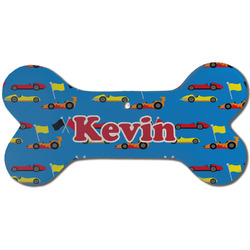 Racing Car Ceramic Dog Ornament - Front w/ Name or Text