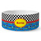 Racing Car Ceramic Dog Bowl - Large (Personalized)