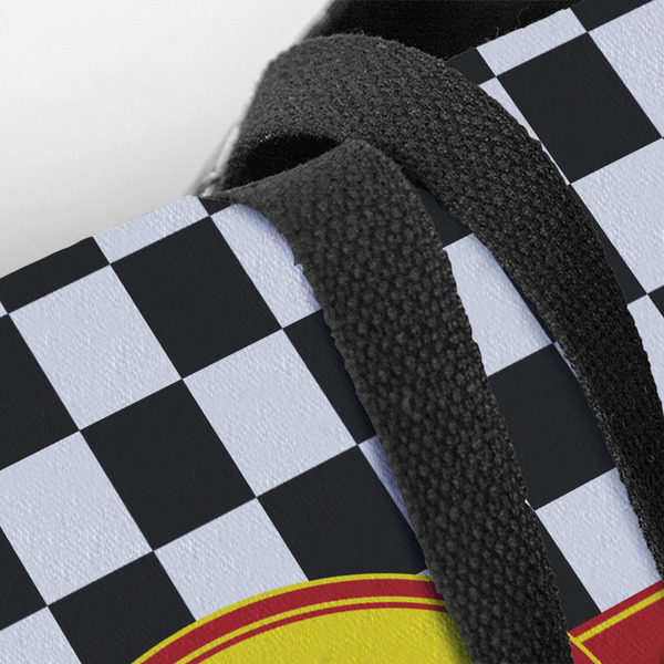 Racing Car Closeup of Tote w/Black Handles