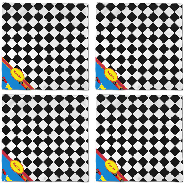 Racing Car Cloth Napkins - Personalized Dinner (APPROVAL) Set of 4