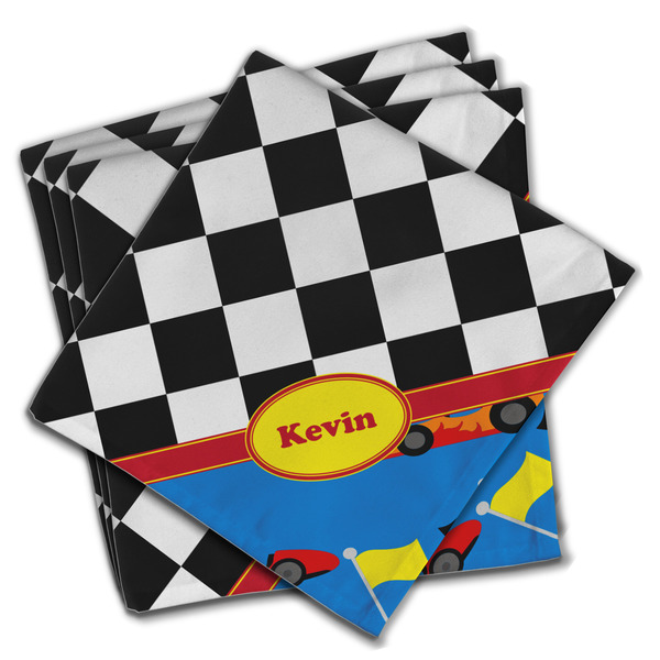 Racing Car Cloth Napkins - Personalized Dinner (PARENT MAIN Set of 4)