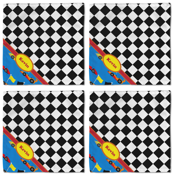 Racing Car Cloth Napkins - Personalized Lunch (APPROVAL) Set of 4