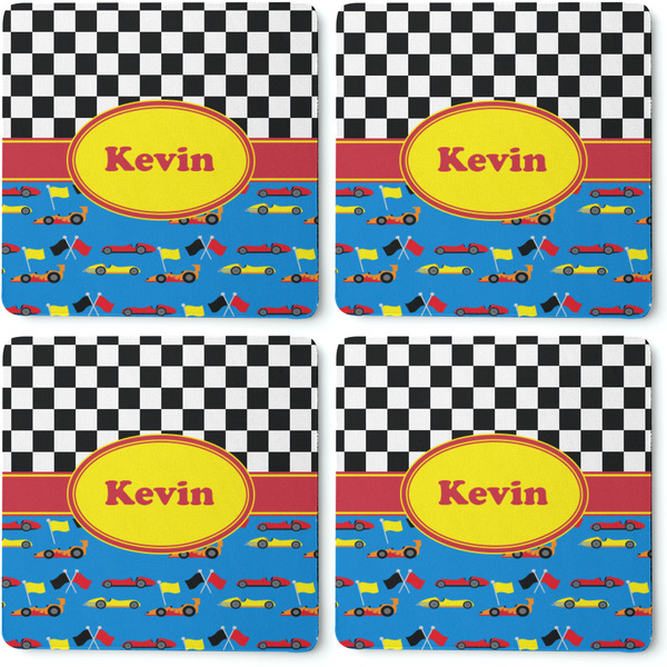 Racing Car Coaster Rubber Back - Apvl