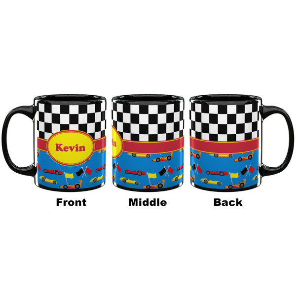Racing Car Coffee Mug - 11 oz - Black APPROVAL