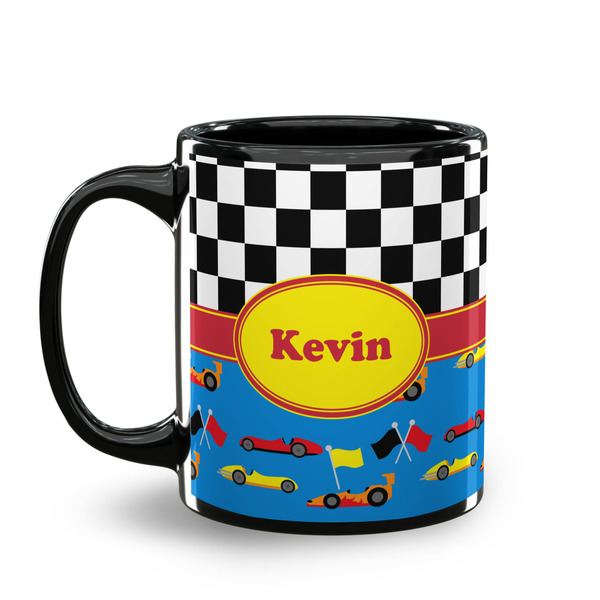 Racing Car Coffee Mug - 11 oz - Black