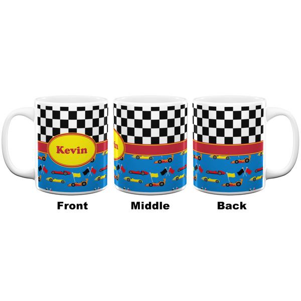 Racing Car Coffee Mug - 11 oz - White APPROVAL