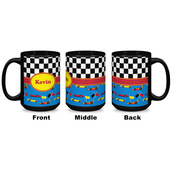 Racing Car Coffee Mug - 15 oz - Black APPROVAL