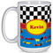 Racing Car Coffee Mug - 15 oz - White Full