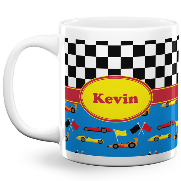 Racing Car Coffee Mug - 20 oz - White