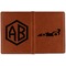 Racing Car Cognac Leather Passport Holder Outside Double Sided - Apvl