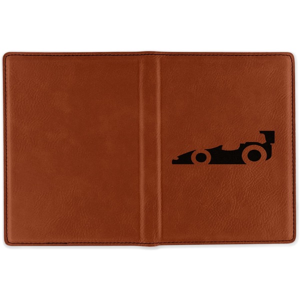 Racing Car Cognac Leather Passport Holder Outside Single Sided - Apvl