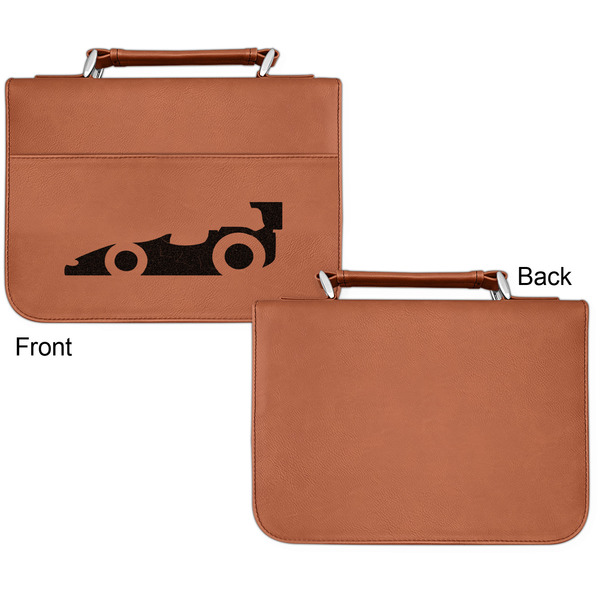 Racing Car Cognac Leatherette Bible Covers - Small Single Sided Apvl