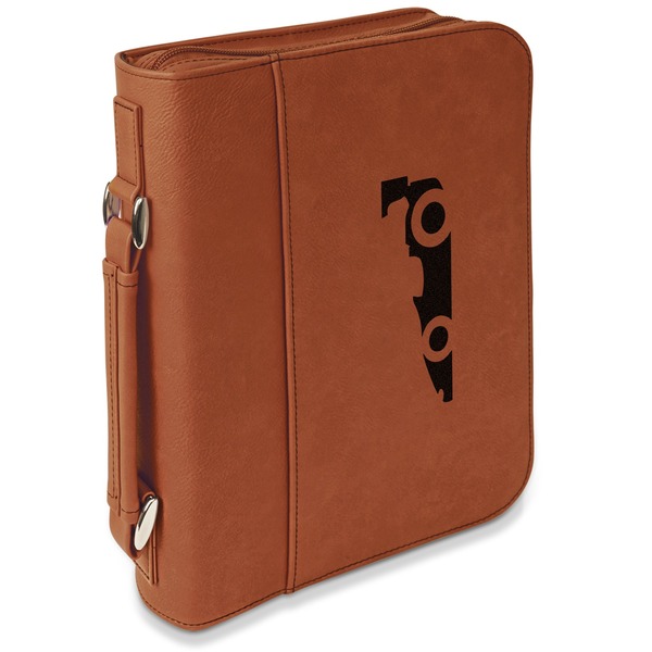 Custom Racing Car Leatherette Bible Cover with Handle & Zipper - Large- Single Sided