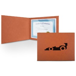 Racing Car Leatherette Certificate Holder - Front