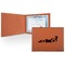 Racing Car Leatherette Certificate Holder - Front