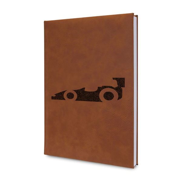 Custom Racing Car Leatherette Journal - Double Sided (Personalized)