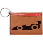 Racing Car Leatherette Keychain ID Holder - Single Sided