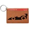Racing Car Leatherette Keychain ID Holder - Single Sided
