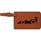 Racing Car Cognac Leatherette Luggage Tags