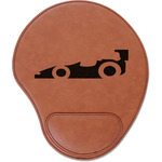 Racing Car Leatherette Mouse Pad with Wrist Support
