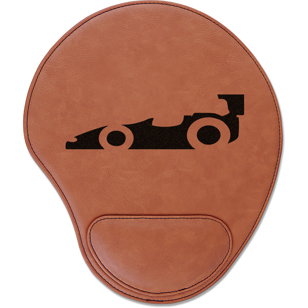 Custom Racing Car Leatherette Mouse Pad with Wrist Support