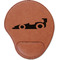 Racing Car Cognac Leatherette Mouse Pads with Wrist Support - Flat