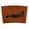 Racing Car Cognac Leatherette Mug Sleeve - Flat