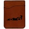 Racing Car Cognac Leatherette Phone Wallet close up