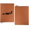 Racing Car Cognac Leatherette Portfolios with Notepad - Large - Single Sided - Apvl