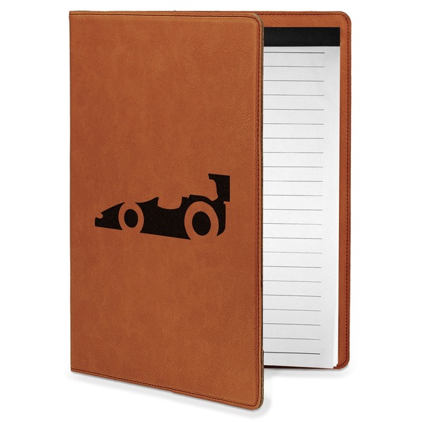 Custom Racing Car Leatherette Portfolio with Notepad - Small - Double Sided (Personalized)