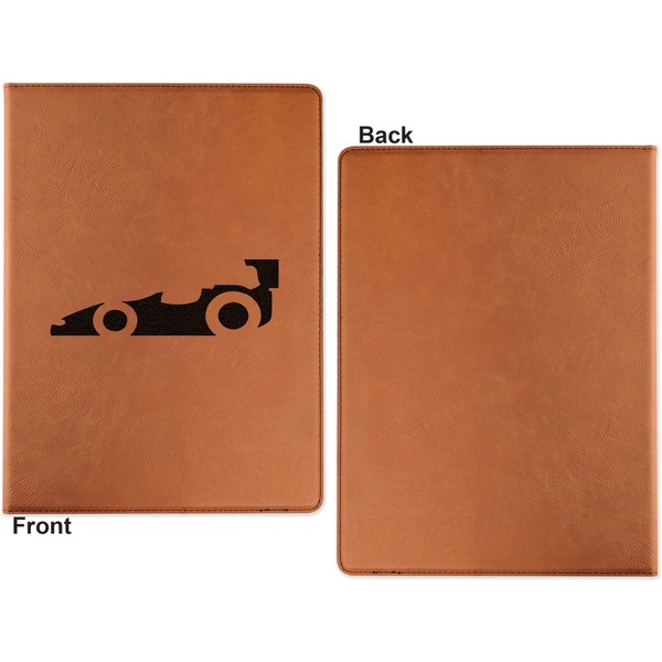 Racing Car Cognac Leatherette Portfolios with Notepad - Small - Single Sided- Apvl