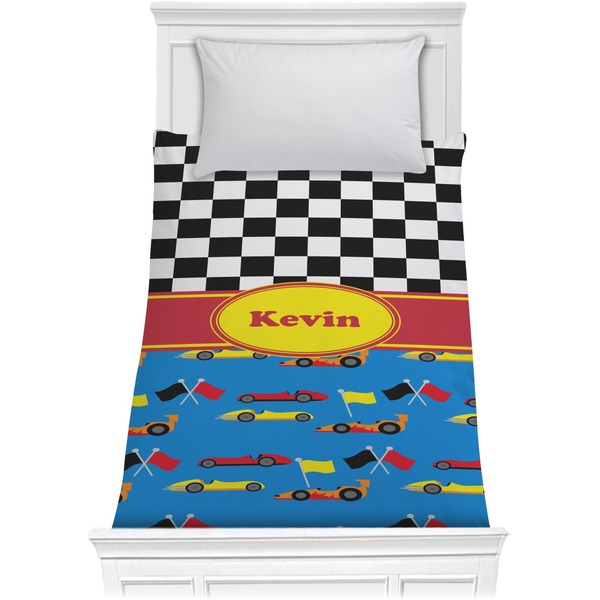 Custom Racing Car Comforter - Twin (Personalized)