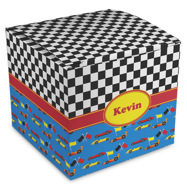 Custom Racing Car Cube Favor Gift Boxes (Personalized)