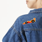 Racing Car Twill Iron On Patch - Custom Shape - Large