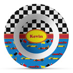 Racing Car Plastic Bowl - Microwave Safe - Composite Polymer (Personalized)